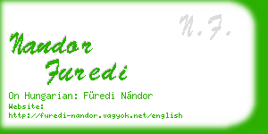 nandor furedi business card